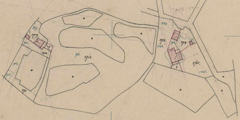 Seinsdijk, Lintelo - Fragment kadastrale kaart, 1882