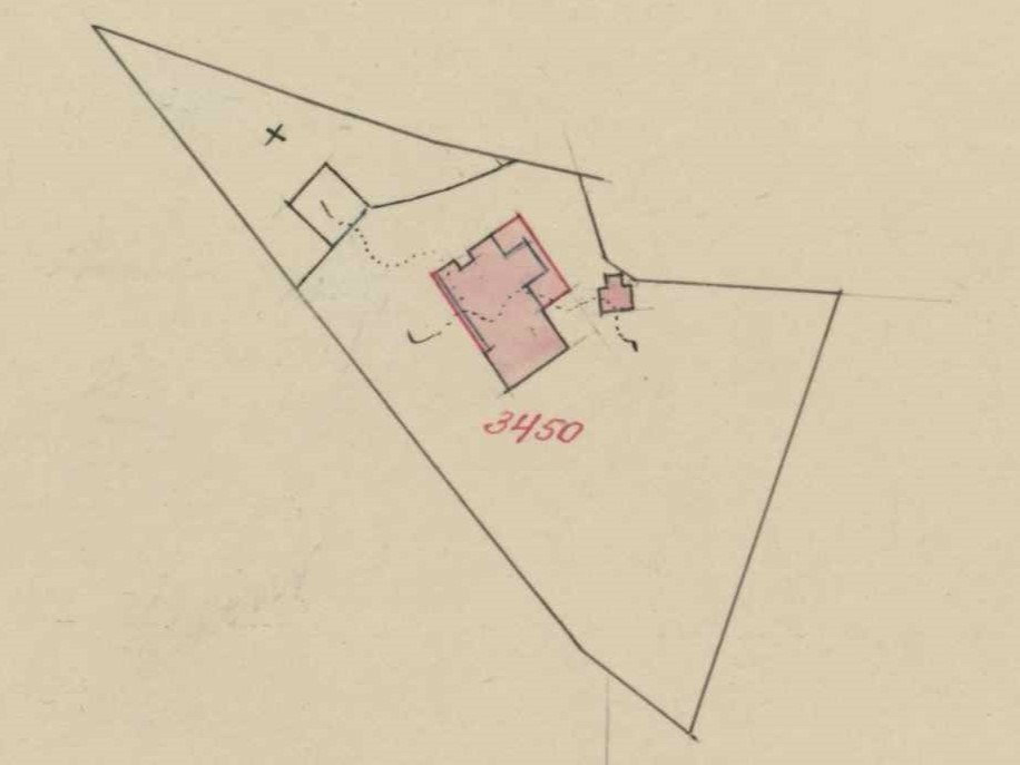 Spiekerdijk 1, Haart (Oude Drenthel) - Fragment kadastrale kaart, 1915