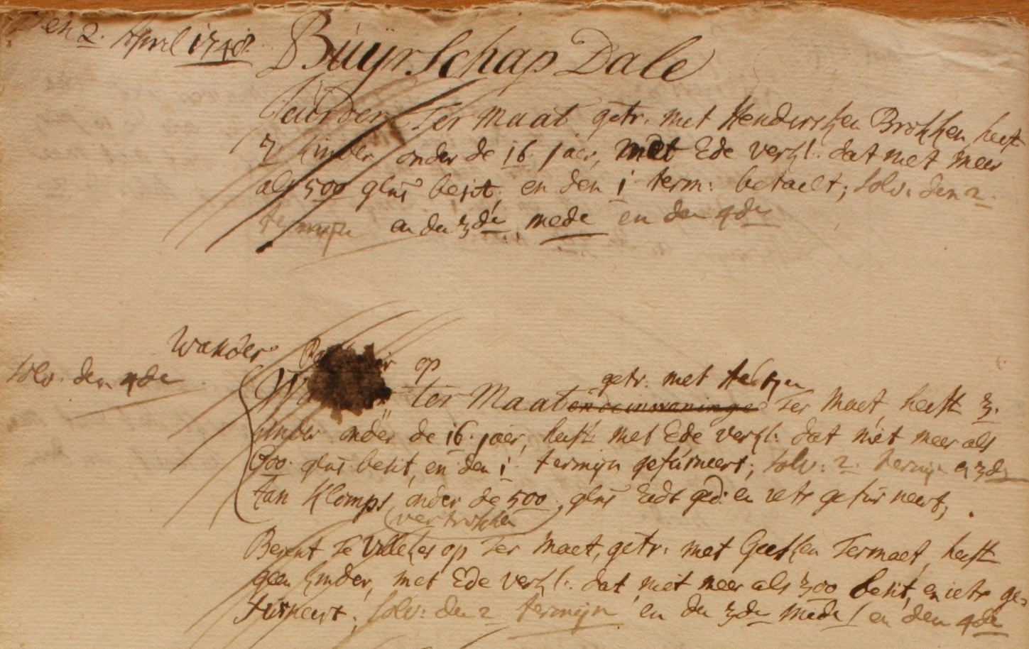 Ter Maat, Liberale Gifte 1748