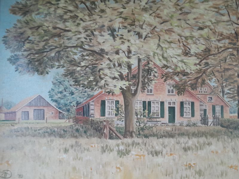 Boerderij Thijs in IJzerlo, geschilderd door Joop Doodeheefver