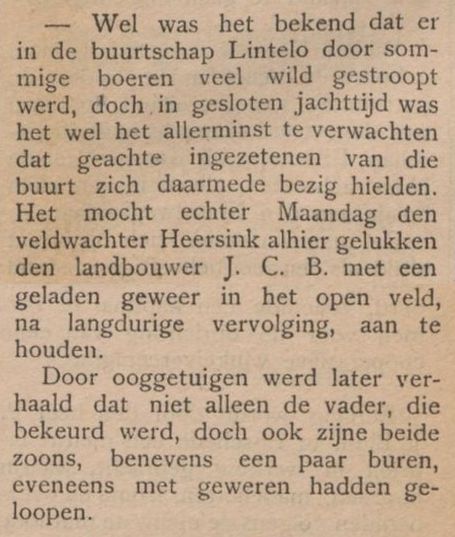 Veldwachter Heersink - Aaltensche Courant, 01-04-1899