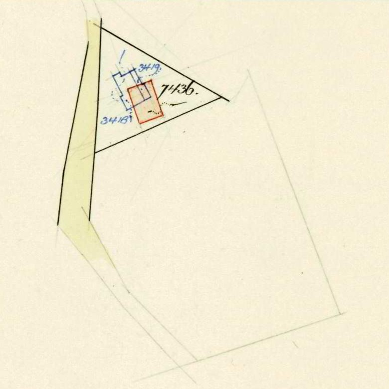 Zomerweg 1, Lintelo (Manschotweide) - Fragment kadastrale kaart, 1946