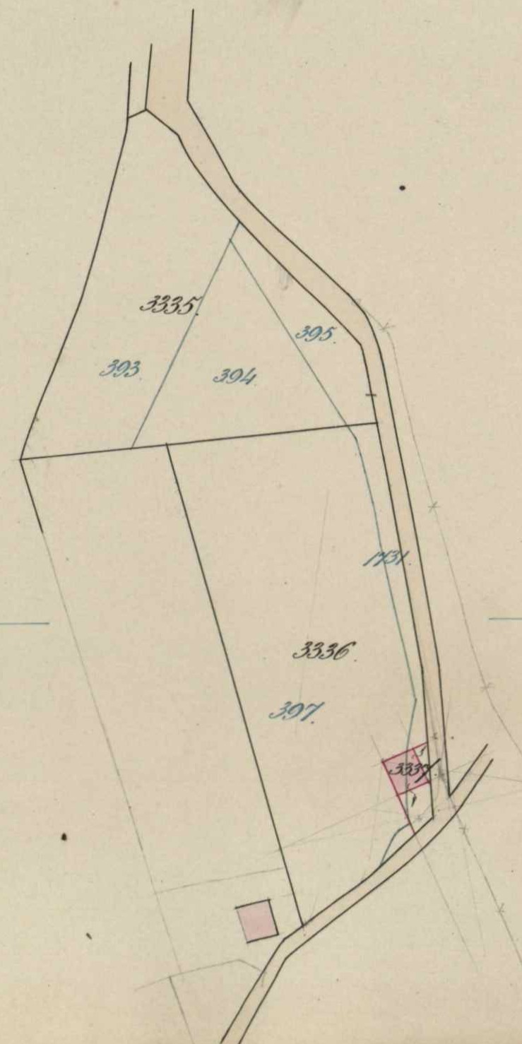 Zomerweg 2, Lintelo - Fragment kadastrale kaart, 1886