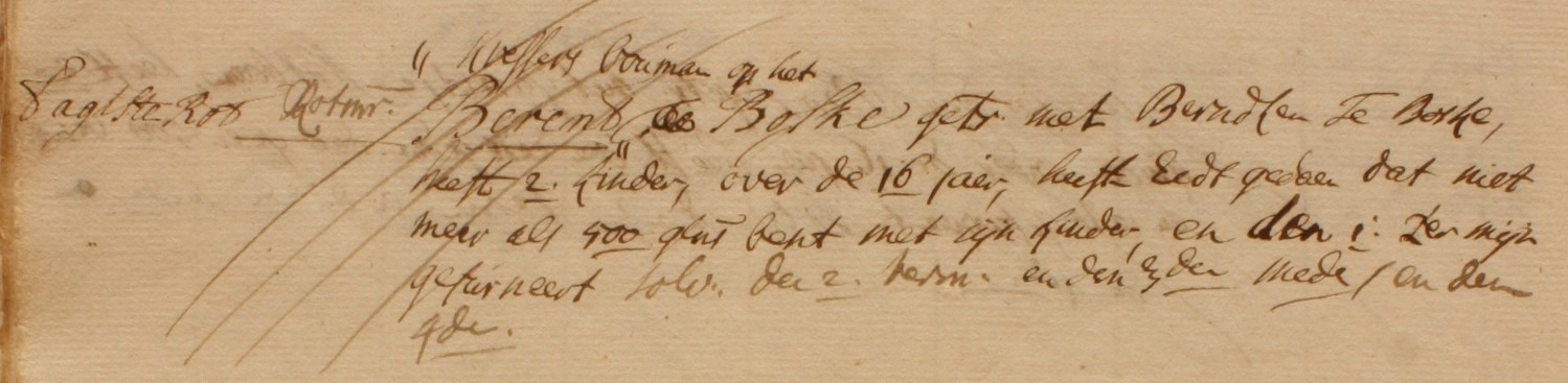 't Boske, Lintelo - Liberale Gifte 1748