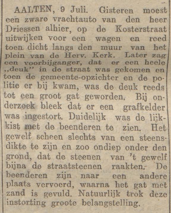09-07-1920 - grafkelder vrachtauto Driessen Köstersbult