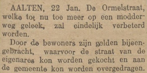 Zutphensche Courant, 23-01-1923 - Ormelstraat, Aalten