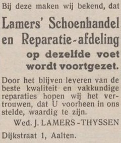 Dijkstraat 1, Aalten (Lamers) - Aaltensche Courant, 09-12-1949