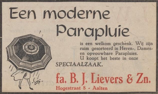 Fa. B.J. Lievers & Zn. - Aaltensche Courant, 29-11-1949
