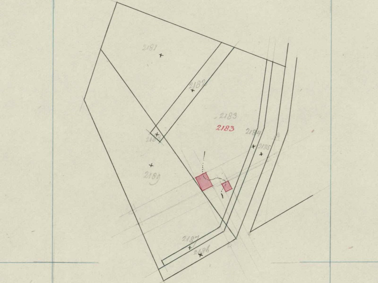 Griesdijk 3, Heurne - Fragment kadastrale kaart, 1913