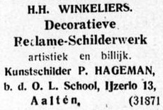 Hageman, IJzerlo, kunstschilder - Graafschapbode, 09-09-1938