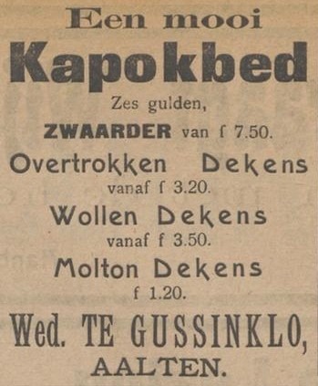 Hogestraat 21, Aalten (Te Gussinklo) - Aaltensche Courant, 24-12-1909