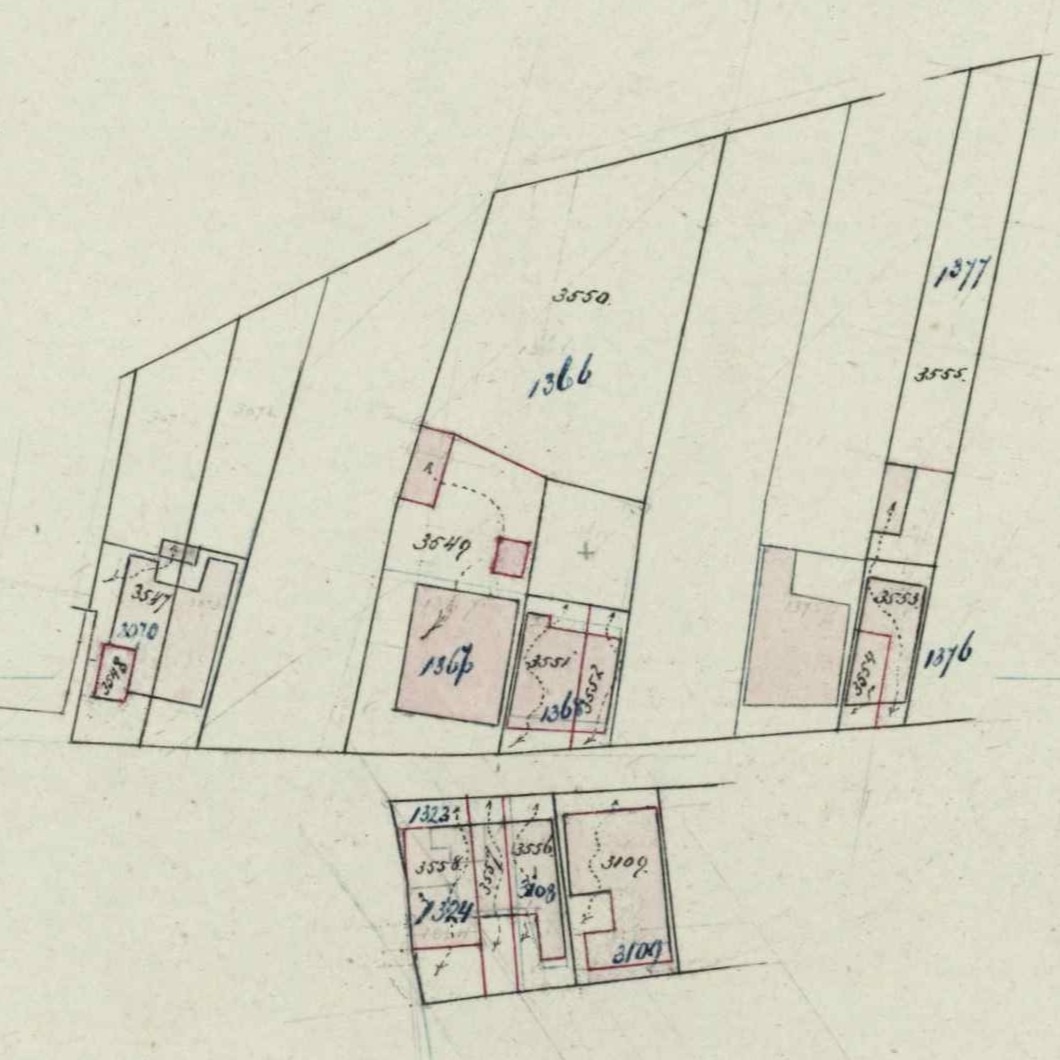 Hogestraat 40, Aalten - Fragment kadastrale kaart (1879)
