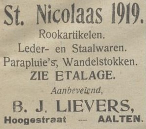 Hogestraat 8, Aalten (Lievers) - Nieuwe Aaltensche Courant, 02-12-1919
