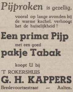 Kappers Rokershuis - Aaltensche Courant, 18-11-1949