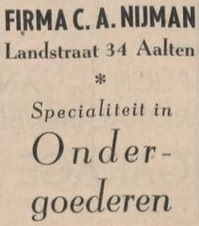 Nijman, Landstraat 34, Aalten - Nieuwe Winterswijksche Courant, 29-06-1951