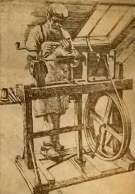 Pijpendraaien, trapdraaibank Aalten (1880)