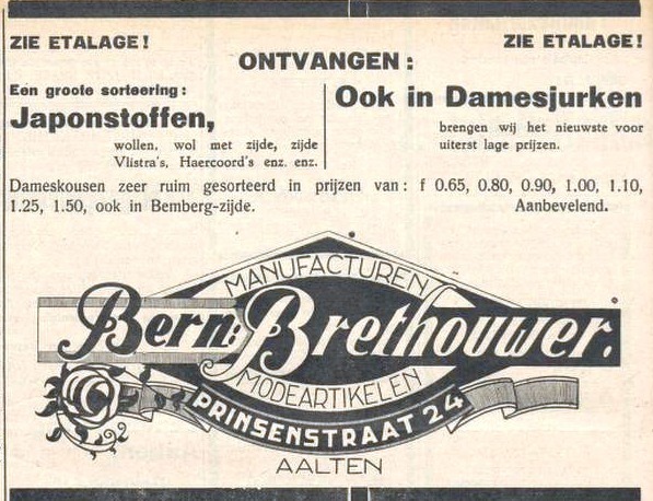 Prinsenstraat 24, Aalten (Bern. Brethouwer Manufacturen), 1938