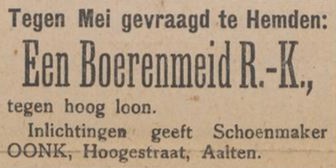 Schoenmaker Oonk, Hogestraat - Aaltensche Courant, 31-01-1914