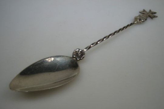 Theelepeltje met Hugenotenkruisje ca.1846-1895 - Arentzen, Aalten