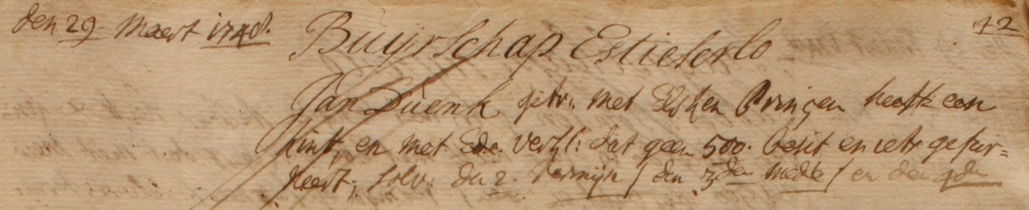 Stokhorst, IJzerlo - Liberale Gifte 1748