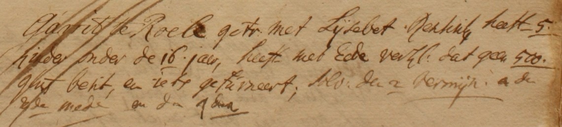 Roele II, Heurne - Liberale Gifte 1748