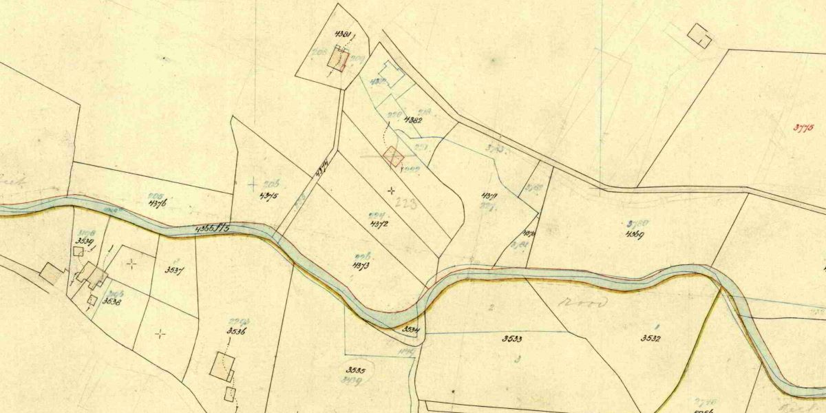 Bekerhuis, Dale - Fragment kadastrale kaart, 1923