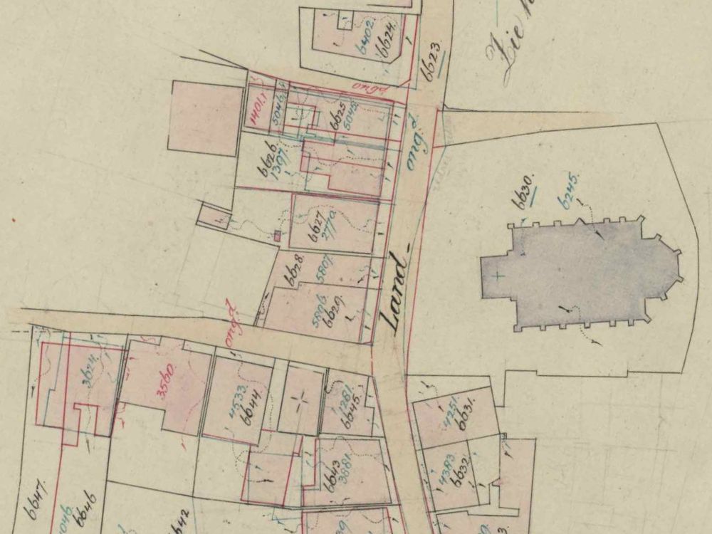 Hogestraat 15, Aalten - Fragment kadastrale kaart, 1934