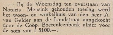 Landstraat 8, Aalten - Aaltensche Courant, 06-08-1937