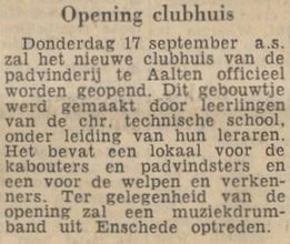 Padvinders Aalten, clubhuis Haartsestraat - Dagblad Tubantia, 12-09-1959