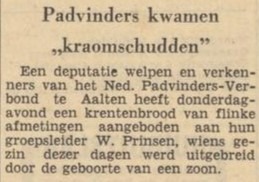 Padvinders Aalten, kraomschudden - Dagblad Tubantia, 07-08-1959