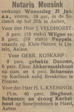 Snoeijenbosch, Haart - Aaltensche Courant, 09-01-1920