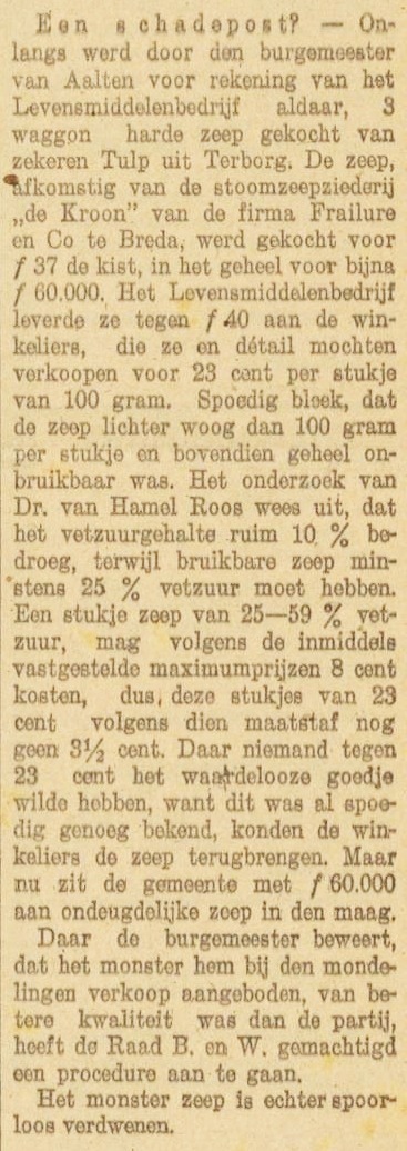 Arnhemsche Courant, 06-07-1918 Zeep