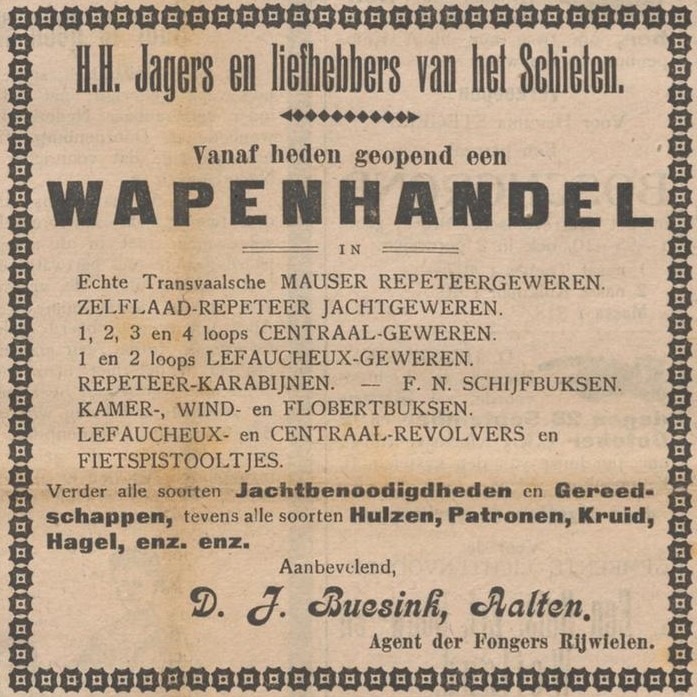 Bredevoortsestraatweg 9, Aalten (Buesink) - Aaltensche Courant, 26-09-1908