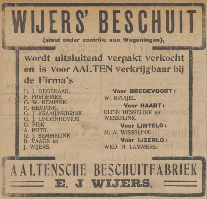 Aaltensche Beschuitfabriek,1917