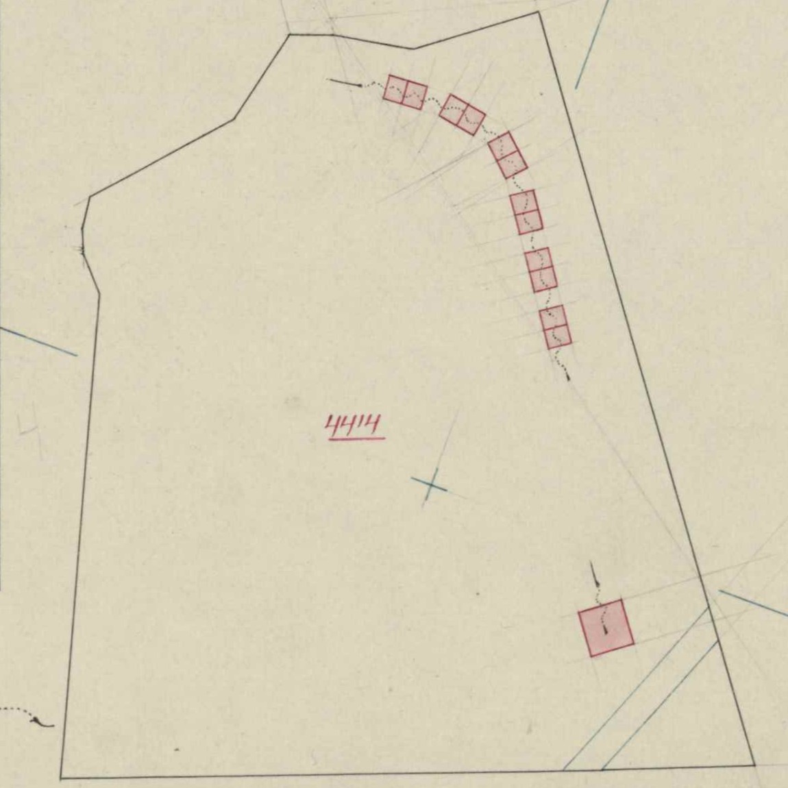 Dennenoord, Aalten - Fragment kadastrale kaart, 1928