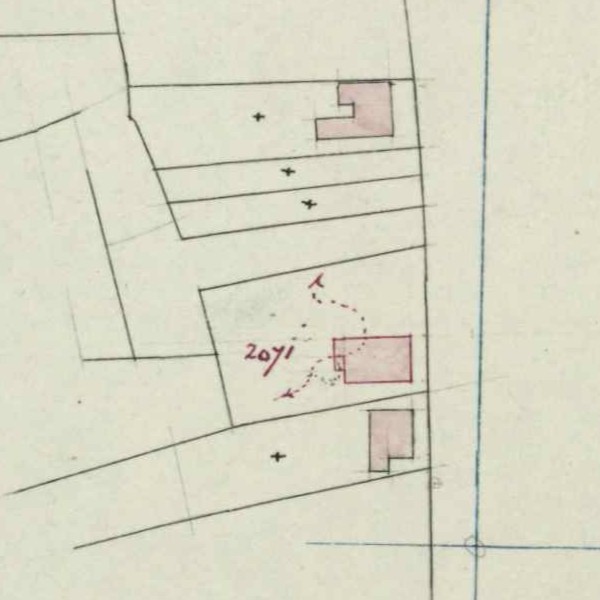 Dijkstraat 50, Aalten - Fragment kadastrale kaart, 1895