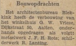 Dijkstraat 50, Aalten (Vrieze) - Tubantia, 02-04-1958