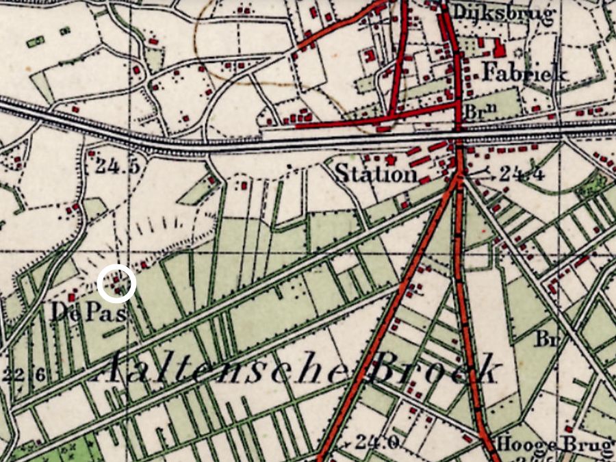 Eerste Broekdijk 102, Lintelo - Topotijdreis, 1935