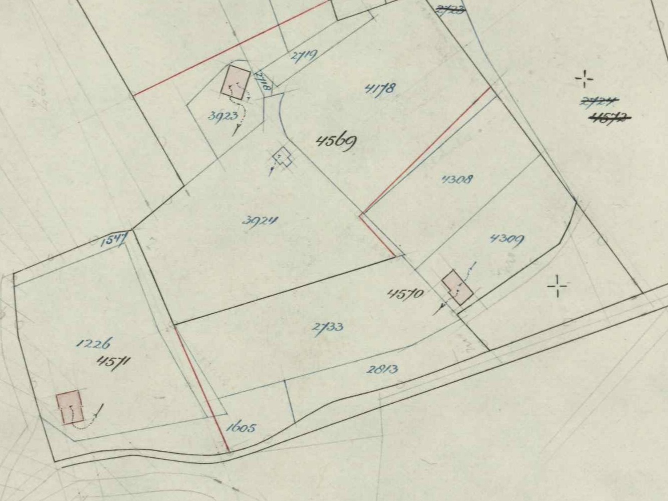 Hessenweg, Aalten - Fragment kadastrale kaart, 1931