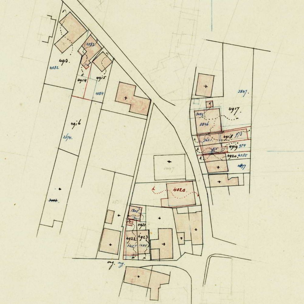 Kattenberg, Aalten - Fragment kadastrale kaart, 1900