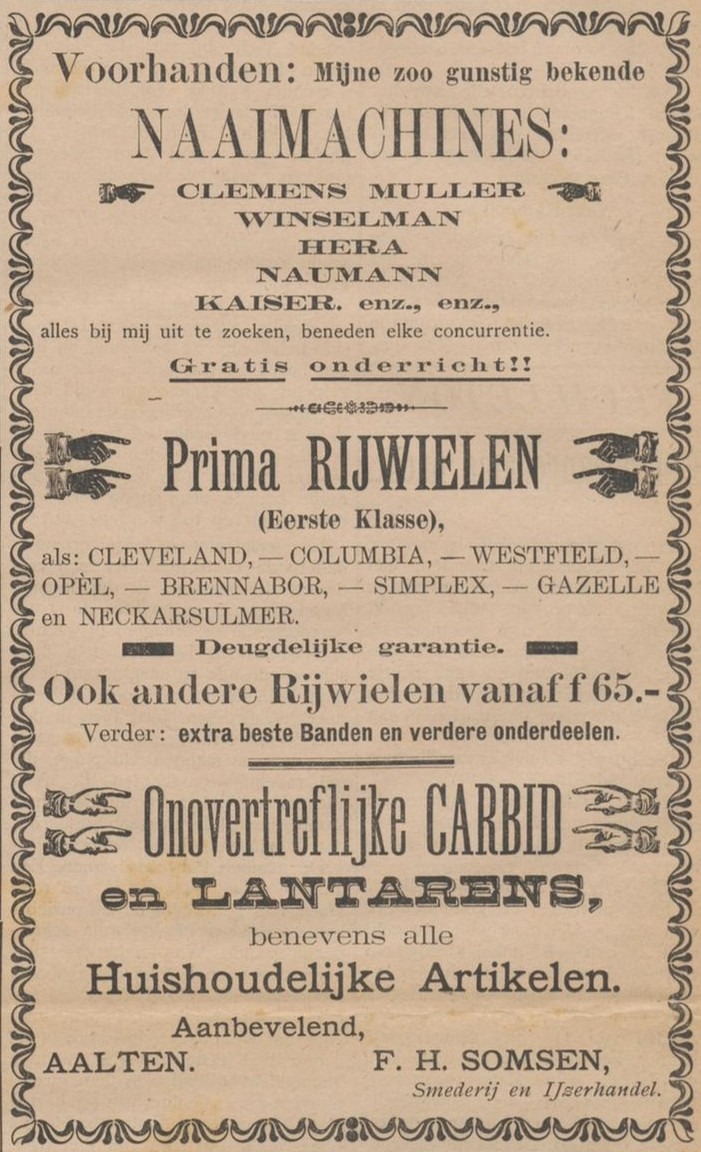 Landstraat 7, Aalten (F.H. Somsen) - Aaltensche Courant, 01-03-1902