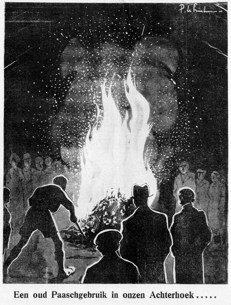 Easter bonfire 1934, Piet te Lintum