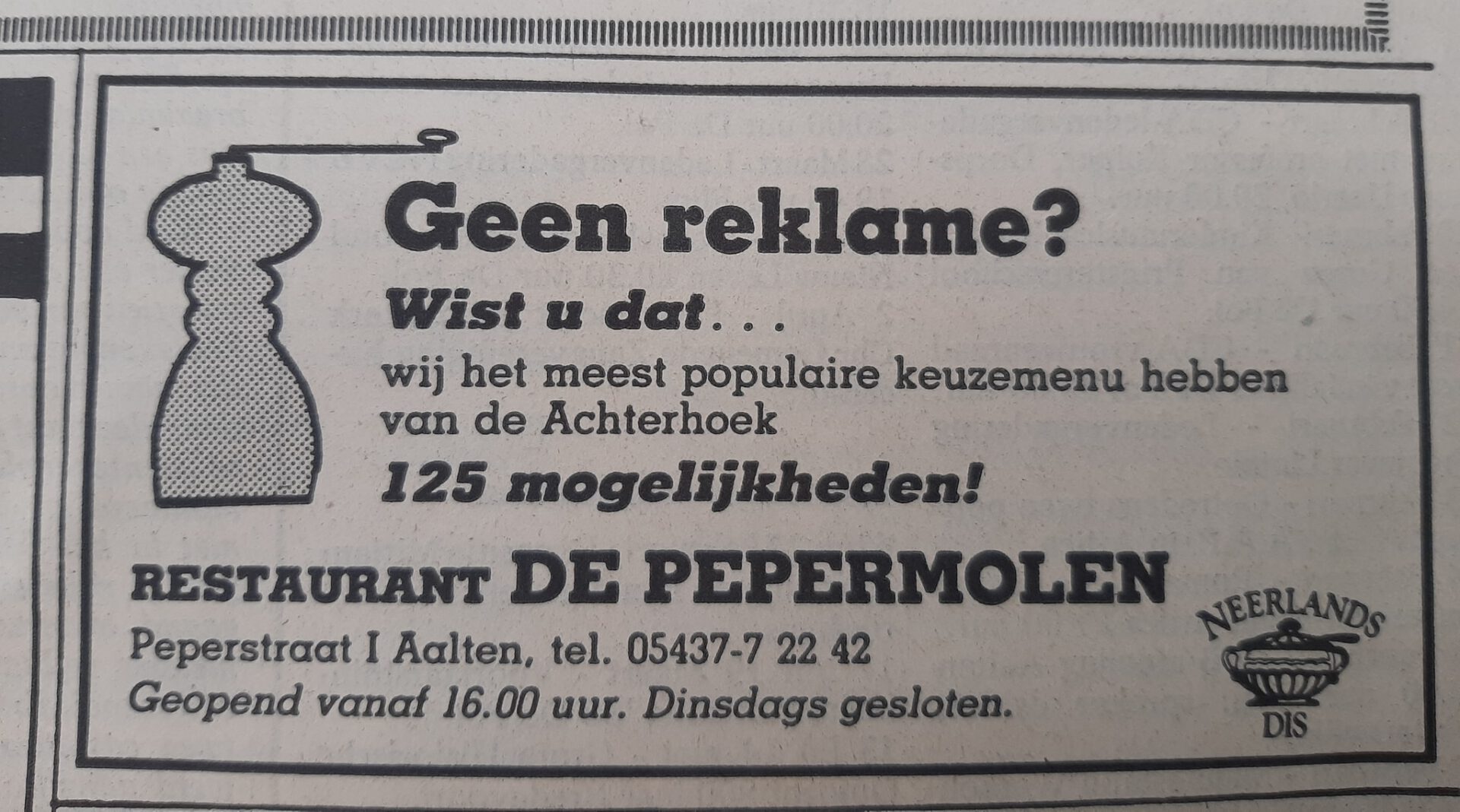 Peperstraat 1, Aalten (Restaurant De Pepermolen)