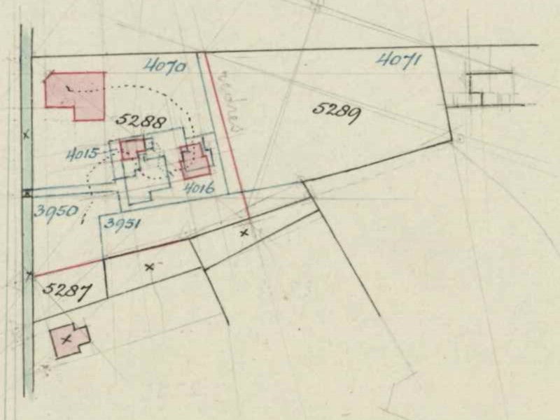 Plein Zuid 1, Aalten - Fragment kadastrale kaart, 1908