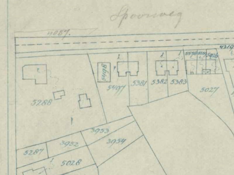 Plein Zuid 1, Aalten - Fragment kadastrale kaart, 1933
