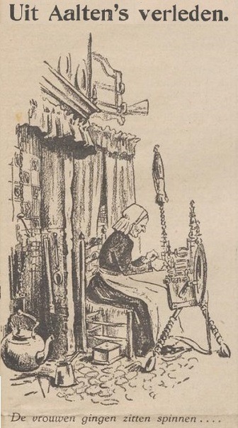 De vrouwen gingen zitten spinnen