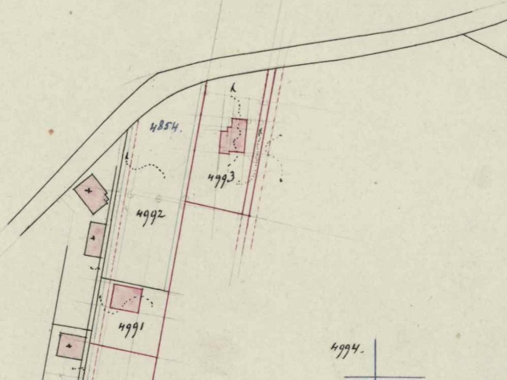 Bredevoortsestraatweg 52, Aalten - Fragment kadastrale kaart, 1902