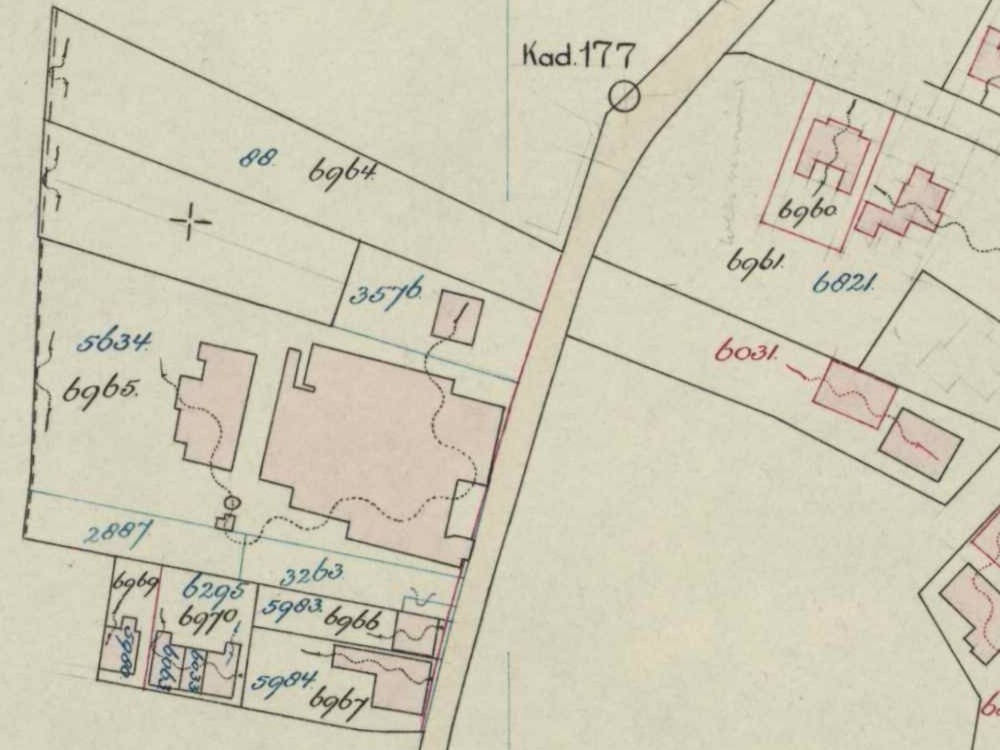 Klompenmaker Neerhof, Damstraat, Aalten - Fragment kadastrale kaart, 1939