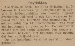 G. Lammers, Schoonzicht, Lintelo - De Courant, 29-09-1916