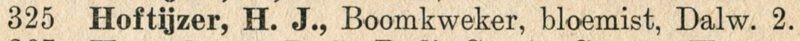 H.J. Hoftijzer, boomkweeker, Dalweg 2 - Telefoongids 1958